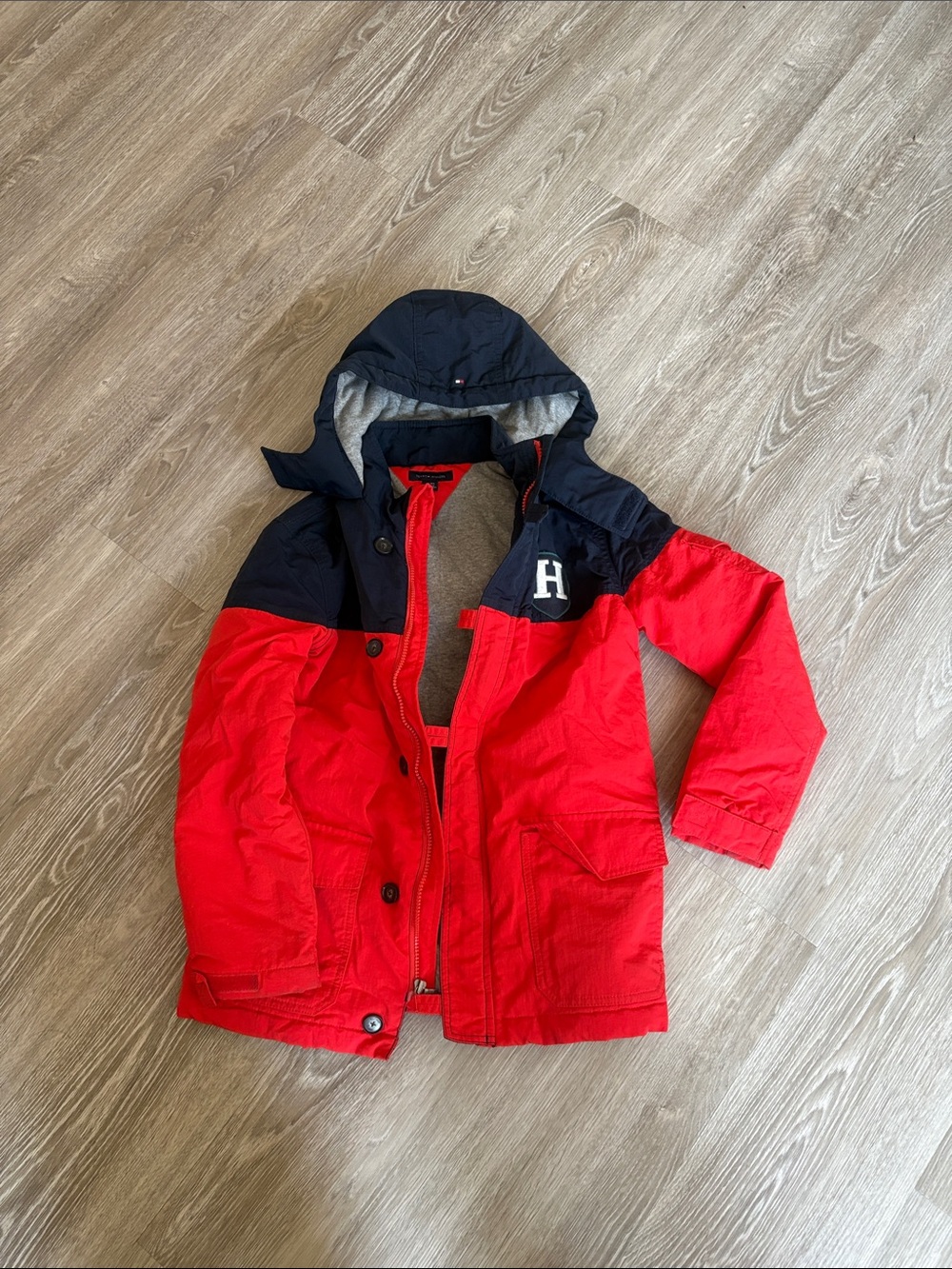 Tommy Hilfiger Kids Red & Navy Hooded Jacket